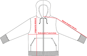 Charte de grandeur AP626U (XS à 3XL)