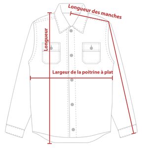 Charte de grandeur XP1065U (2XS à 3XL)